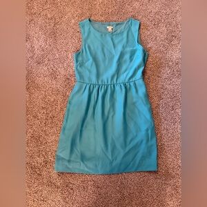 J Crew Factory Aqua Sleeveless Dress Sz 8